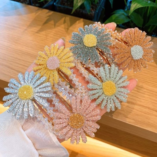 Bulk Jewelry Wholesale cloth Daisy hair clips JDC-HC-K022 Wholesale factory from China YIWU China