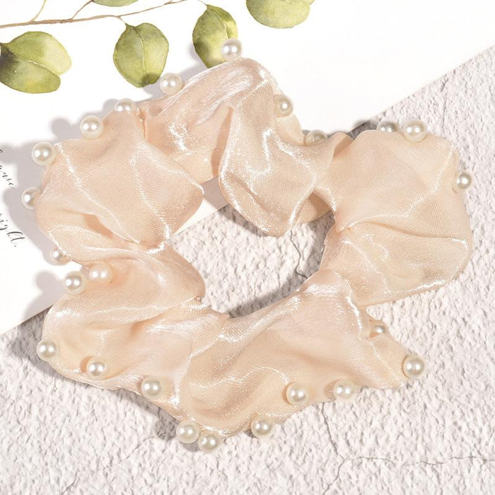 Bulk Jewelry Wholesale cloth pearl Hair Scrunchies JDC-HS-K074 Wholesale factory from China YIWU China