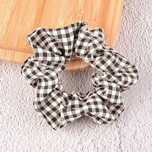 Bulk Jewelry Wholesale cloth Plaid Hair Scrunchies JDC-HS-K034 Wholesale factory from China YIWU China