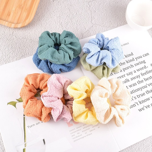 Bulk Jewelry Wholesale cloth seersucker Hair Scrunchies JDC-HS-K090 Wholesale factory from China YIWU China