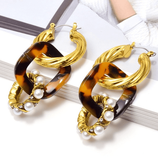 Wholesale coffee alloy earrings JDC-ES-SK044 Earrings 深刻 Wholesale Jewelry JoyasDeChina Joyas De China