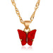 Bulk Jewelry Wholesale color alloy Butterfly Necklace JDC-NE-D574 Wholesale factory from China YIWU China