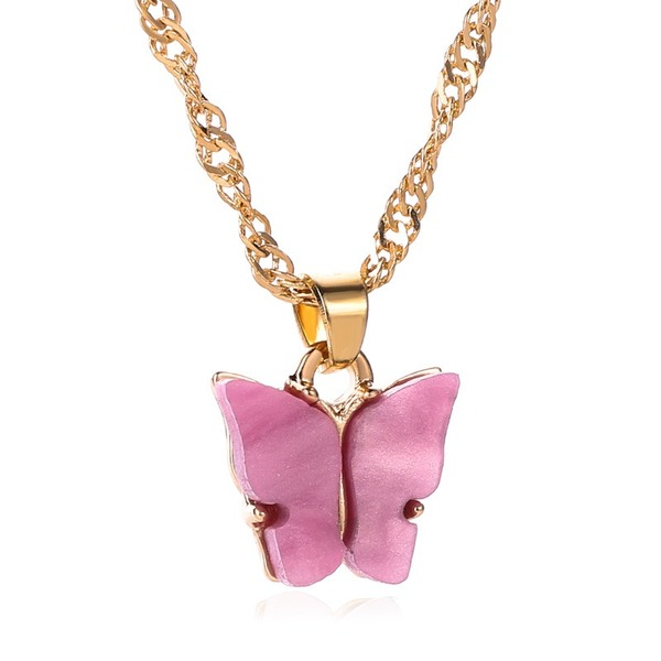 Bulk Jewelry Wholesale color alloy Butterfly Necklace JDC-NE-D574 Wholesale factory from China YIWU China