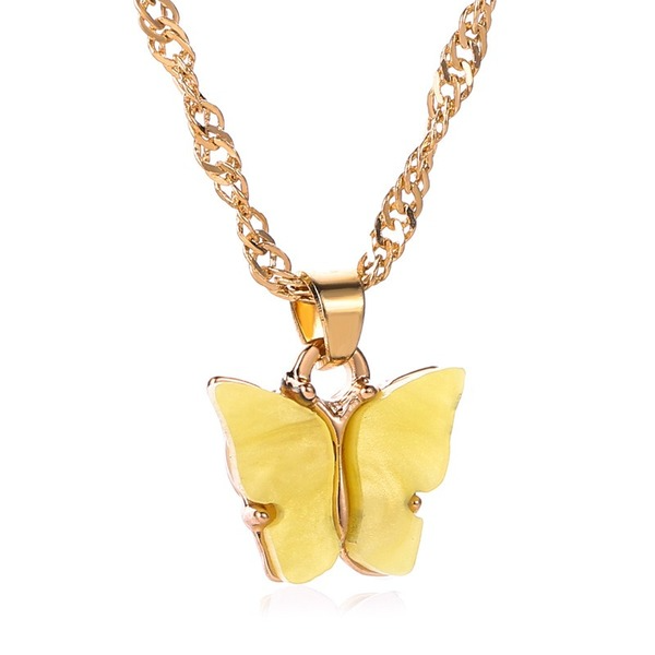 Bulk Jewelry Wholesale color alloy Butterfly Necklace JDC-NE-D574 Wholesale factory from China YIWU China