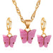 Bulk Jewelry Wholesale color alloy butterfly necklace JDC-NE-D637 Wholesale factory from China YIWU China