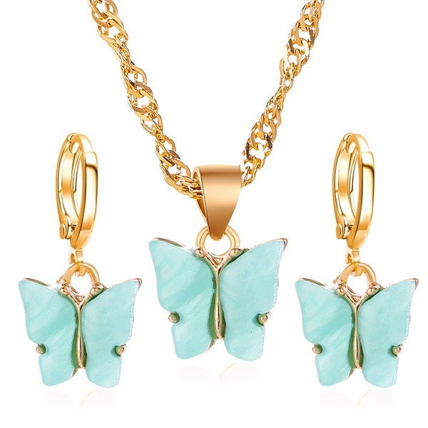 Bulk Jewelry Wholesale color alloy butterfly necklace JDC-NE-D637 Wholesale factory from China YIWU China