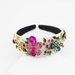 Bulk Jewelry Wholesale color alloy color drill big horn flower hair hoops JDC-HD-JB012 Wholesale factory from China YIWU China
