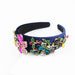 Bulk Jewelry Wholesale color alloy color drill big horn flower hair hoops JDC-HD-JB012 Wholesale factory from China YIWU China