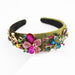 Bulk Jewelry Wholesale color alloy color drill big horn flower hair hoops JDC-HD-JB012 Wholesale factory from China YIWU China