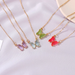 Bulk Jewelry Wholesale color alloy glass crystal butterfly necklace JDC-NE-D558 Wholesale factory from China YIWU China