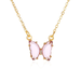 Bulk Jewelry Wholesale color alloy glass crystal butterfly necklace JDC-NE-D558 Wholesale factory from China YIWU China