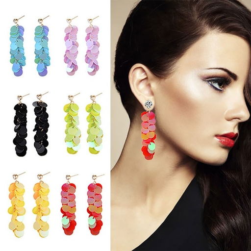 Bulk Jewelry Wholesale color alloy multilayer color Sequin Earrings JDC-ES-D325 Wholesale factory from China YIWU China