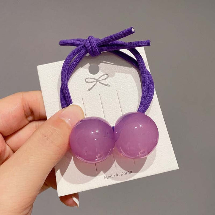 Wholesale color ball jelly hair rope JDC-HS-GSFS009 Hair Scrunchies 夙尚 6 Wholesale Jewelry JoyasDeChina Joyas De China