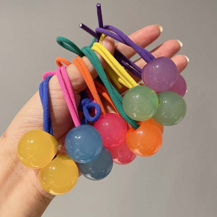 Wholesale color ball jelly hair rope JDC-HS-GSFS009 Hair Scrunchies 夙尚 Wholesale Jewelry JoyasDeChina Joyas De China
