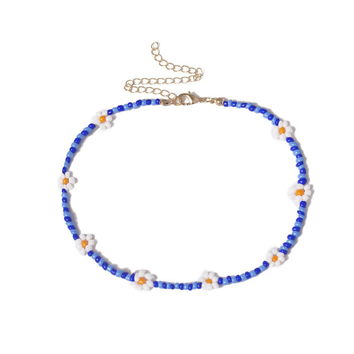 Bulk Jewelry Wholesale color beads handmade flower beads color necklace JDC-NE-KunJ013 Wholesale factory from China YIWU China
