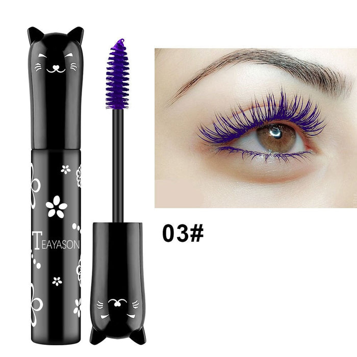 Wholesale color blue purple pink white purple royal blue coffee is not easy to smudge mascara JDC-MA-XuQ001 Mascara 徐芹 No. 3 purple Wholesale Jewelry JoyasDeChina Joyas De China