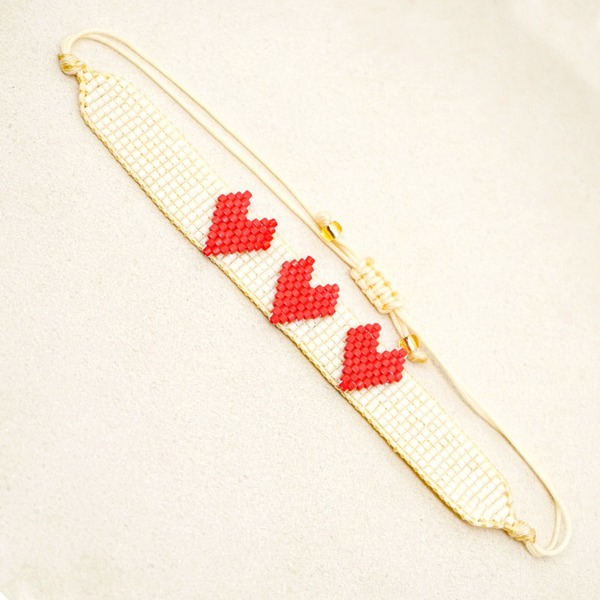 Bulk Jewelry Wholesale color bohemian national wind rainbow love beads hand-woven bracelets JDC-gbh258 Wholesale factory from China YIWU China