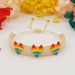 Bulk Jewelry Wholesale color bohemian national wind rainbow love beads hand-woven bracelets JDC-gbh258 Wholesale factory from China YIWU China