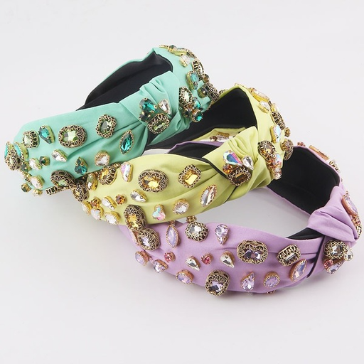 Bulk Jewelry Wholesale color cloth cloth fluorescent color diamond Hairband JDC-HD-JB018 Wholesale factory from China YIWU China