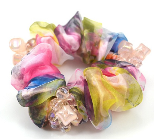 Bulk Jewelry Wholesale color cloth hair-rope crystal lace Hair Scrunchies JDC-HS-K043 Wholesale factory from China YIWU China