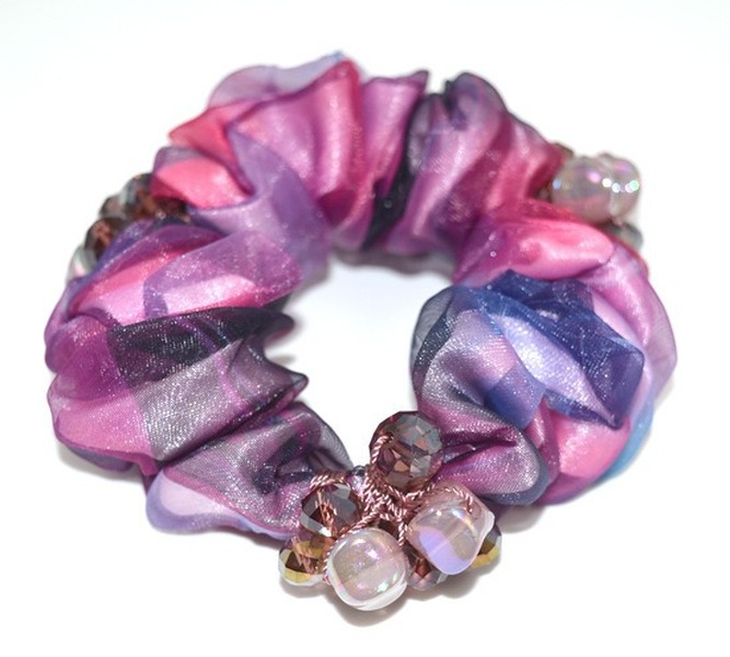 Bulk Jewelry Wholesale color cloth hair-rope crystal lace Hair Scrunchies JDC-HS-K043 Wholesale factory from China YIWU China