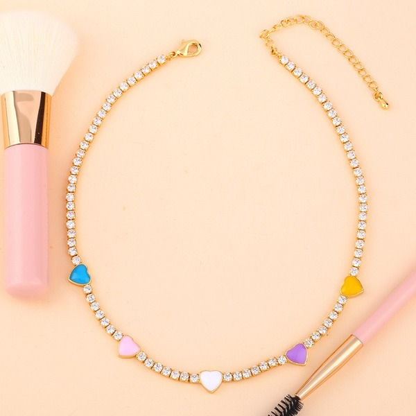 Bulk Jewelry Wholesale color copper Love Necklaces JDC-NE-AS242 Wholesale factory from China YIWU China