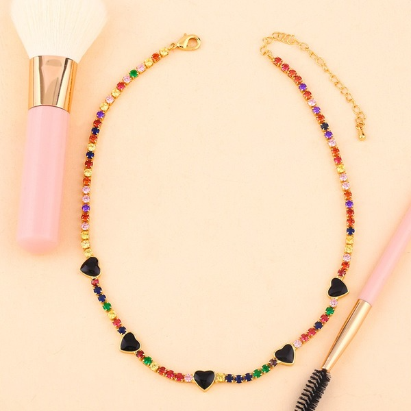 Bulk Jewelry Wholesale color copper Love Necklaces JDC-NE-AS242 Wholesale factory from China YIWU China