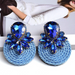 Wholesale Color Crystal Rhinestone Round Earrings JDC-ES-SK016 Earrings 深刻 Wholesale Jewelry JoyasDeChina Joyas De China