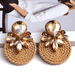 Wholesale Color Crystal Rhinestone Round Earrings JDC-ES-SK016 Earrings 深刻 Wholesale Jewelry JoyasDeChina Joyas De China
