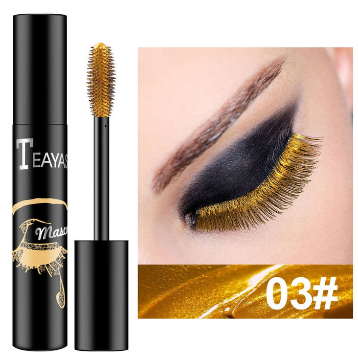 Wholesale color elongated thick royal blue purple gold bronze fluorescent green mascara does not smudge JDC-MA-XuQ002 Mascara 徐芹 Wholesale Jewelry JoyasDeChina Joyas De China