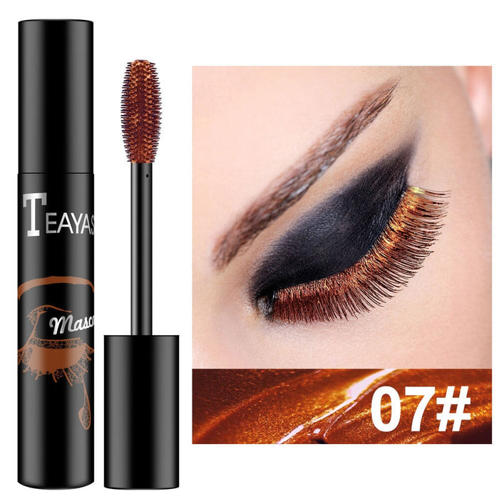 Wholesale color elongated thick royal blue purple gold bronze fluorescent green mascara does not smudge JDC-MA-XuQ002 Mascara 徐芹 7 Bronze number Wholesale Jewelry JoyasDeChina Joyas De China