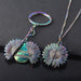 Wholesale Color Gradient Sunflower Necklace JDC-NE-youm003 necklaces 幽梦 N763 (single necklace) Wholesale Jewelry JoyasDeChina Joyas De China