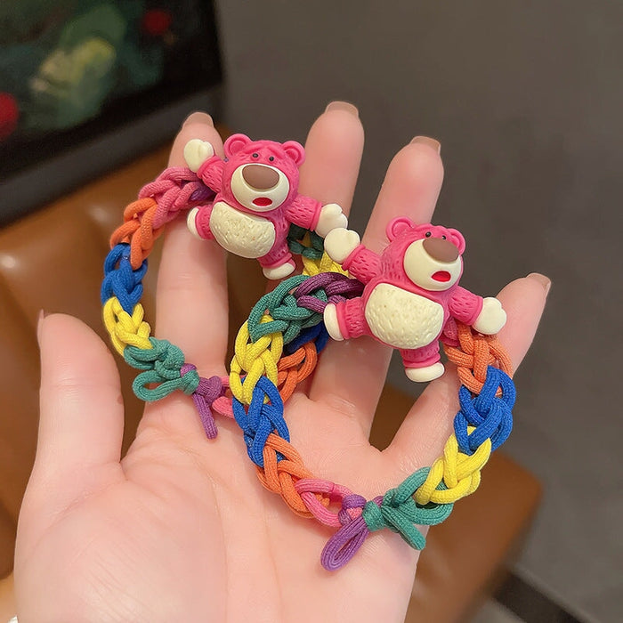 Wholesale color hair circle cute bear Hair Scrunchies JDC-HS-QQ001 Hair Scrunchies 谦谦 Wholesale Jewelry JoyasDeChina Joyas De China