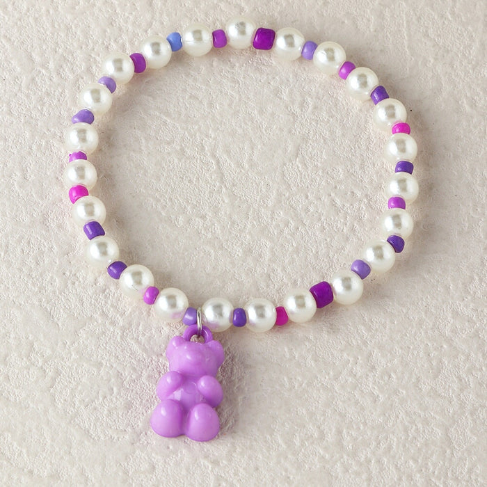 Wholesale color jelly bear beads splicing bracelet JDC-BT-E275 Bracelet 奈珠 Wholesale Jewelry JoyasDeChina Joyas De China