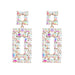 Wholesale color long diamond-set alloy earrings JDC-ES-JL954 Earrings 氿乐 Wholesale Jewelry JoyasDeChina Joyas De China