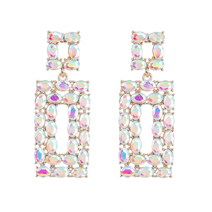 Wholesale color long diamond-set alloy earrings JDC-ES-JL954 Earrings 氿乐 AB color Wholesale Jewelry JoyasDeChina Joyas De China