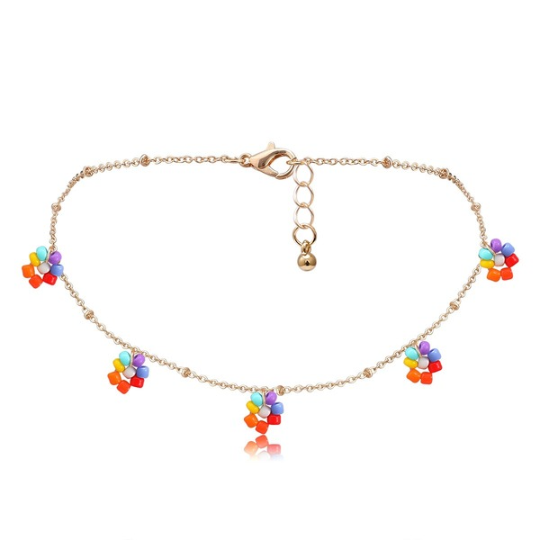 Bulk Jewelry Wholesale color metal little daisy tassel necklace JDC-NE-KunJ046 Wholesale factory from China YIWU China