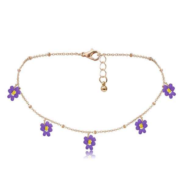 Bulk Jewelry Wholesale color metal little daisy tassel necklace JDC-NE-KunJ046 Wholesale factory from China YIWU China