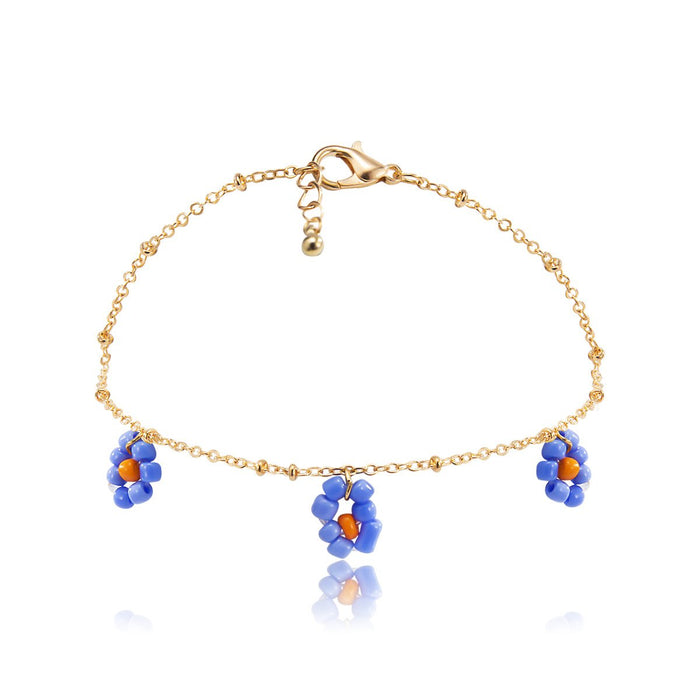 Bulk Jewelry Wholesale color metal little daisy tassel necklace JDC-NE-KunJ046 Wholesale factory from China YIWU China