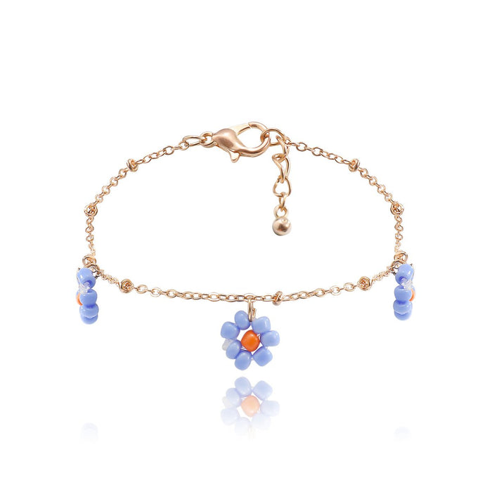 Bulk Jewelry Wholesale color metal little daisy tassel necklace JDC-NE-KunJ046 Wholesale factory from China YIWU China