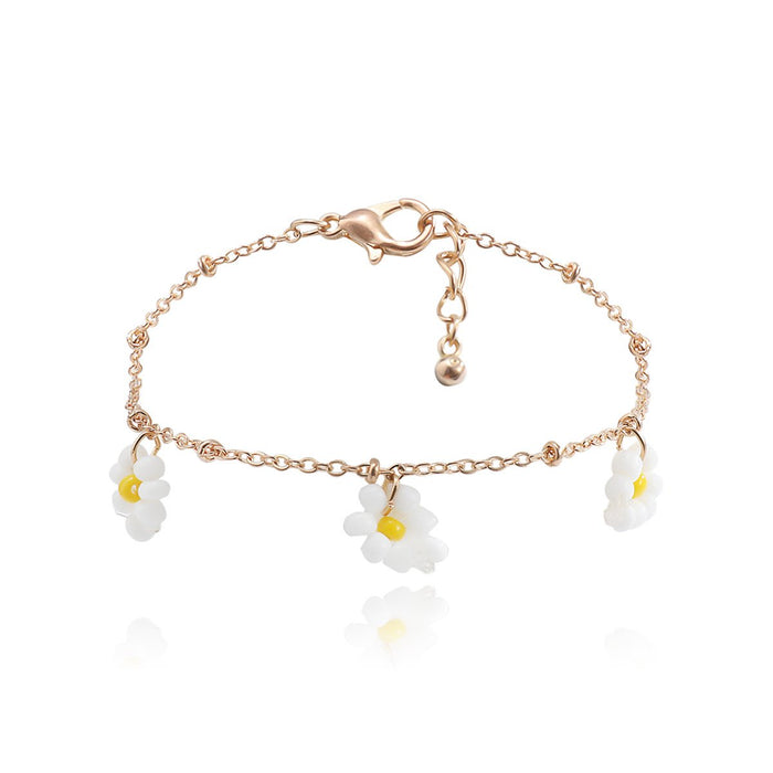 Bulk Jewelry Wholesale color metal little daisy tassel necklace JDC-NE-KunJ046 Wholesale factory from China YIWU China