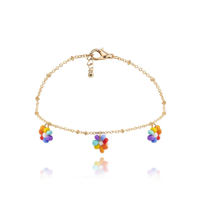 Bulk Jewelry Wholesale color metal little daisy tassel necklace JDC-NE-KunJ046 Wholesale factory from China YIWU China