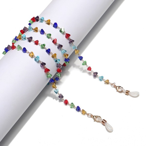 Bulk Jewelry Wholesale color metal triangle crystal glasses chain JDC-MC-YM018 Wholesale factory from China YIWU China