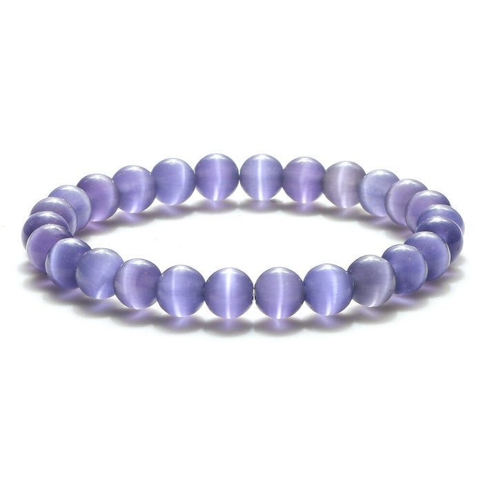 Wholesale Color Opal 8mm Beaded Bracelet JDC-BT-JiuJ022 Bracelet 九江 purple-8mm Wholesale Jewelry JoyasDeChina Joyas De China