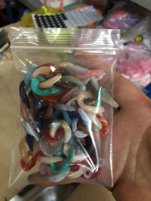 Bulk Jewelry Wholesale color plastic amber two-color concave glasses chain JDC-MC-YM009 Wholesale factory from China YIWU China