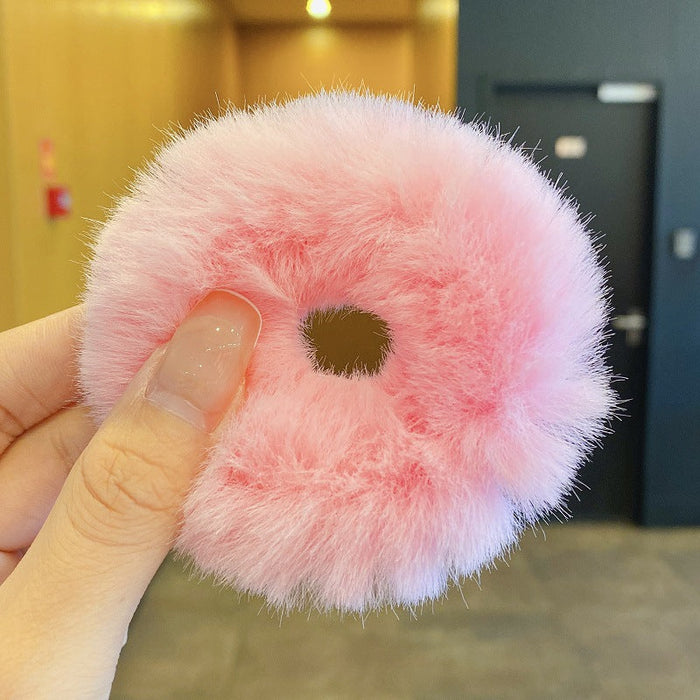 Wholesale Color Plush Hair Scrunchies JDC-HS-i405 Hair Scrunchies 溪南 2# rouge powder Wholesale Jewelry JoyasDeChina Joyas De China