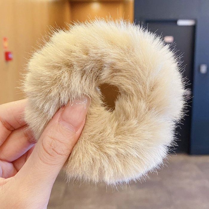 Wholesale Color Plush Hair Scrunchies JDC-HS-i405 Hair Scrunchies 溪南 4# coffee Wholesale Jewelry JoyasDeChina Joyas De China