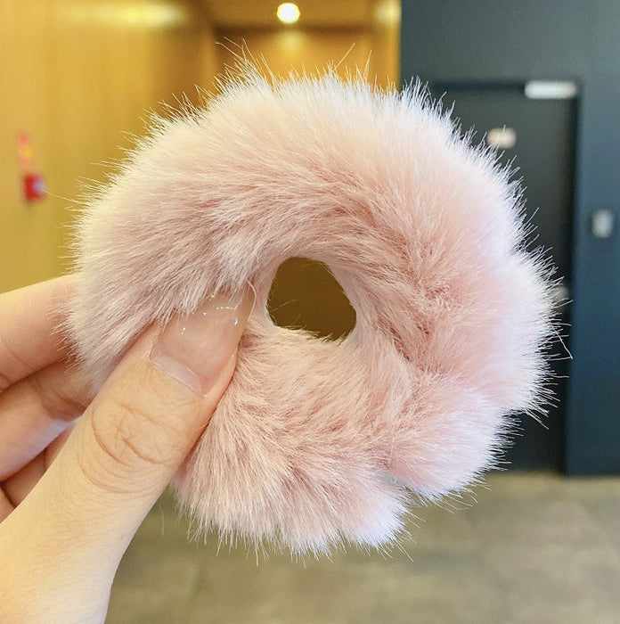 Wholesale Color Plush Hair Scrunchies JDC-HS-i405 Hair Scrunchies 溪南 5# Korean Pink Wholesale Jewelry JoyasDeChina Joyas De China