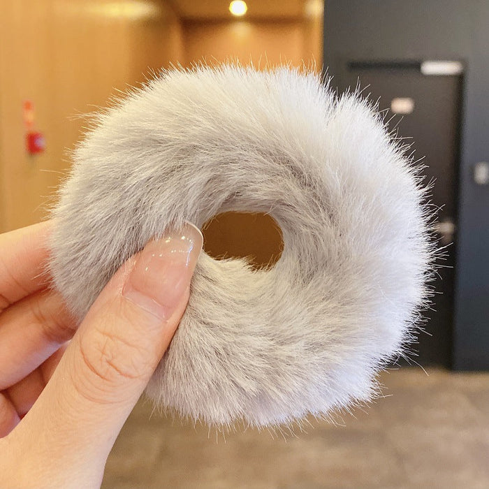 Wholesale Color Plush Hair Scrunchies JDC-HS-i405 Hair Scrunchies 溪南 6# Beige Wholesale Jewelry JoyasDeChina Joyas De China