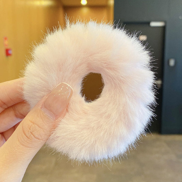 Wholesale Color Plush Hair Scrunchies JDC-HS-i405 Hair Scrunchies 溪南 7# Cherry Blossom powder Wholesale Jewelry JoyasDeChina Joyas De China